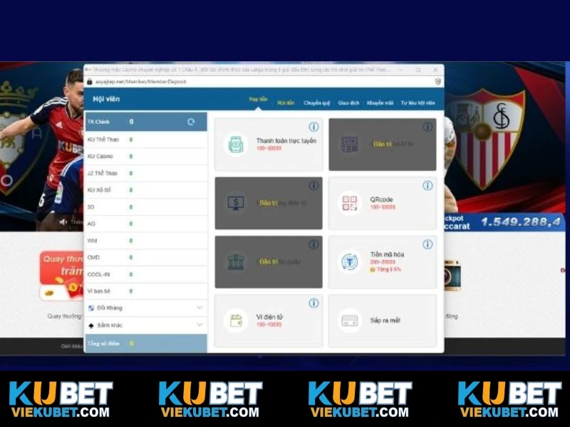 Hướng dẫn nạp tiền Kubet cho tân binh 